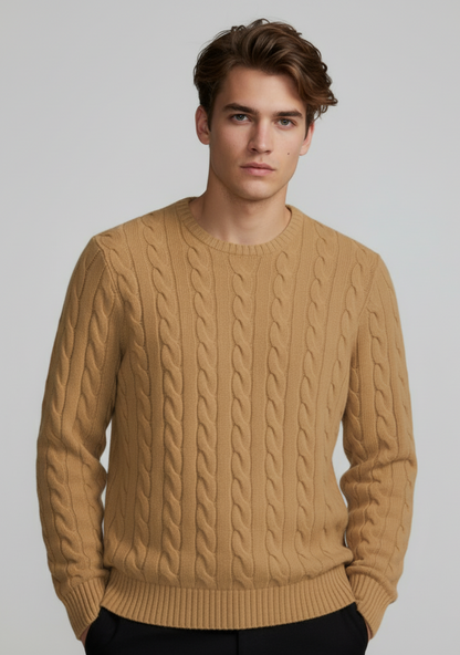 Pure Cashmere Cable-Knit Sweater