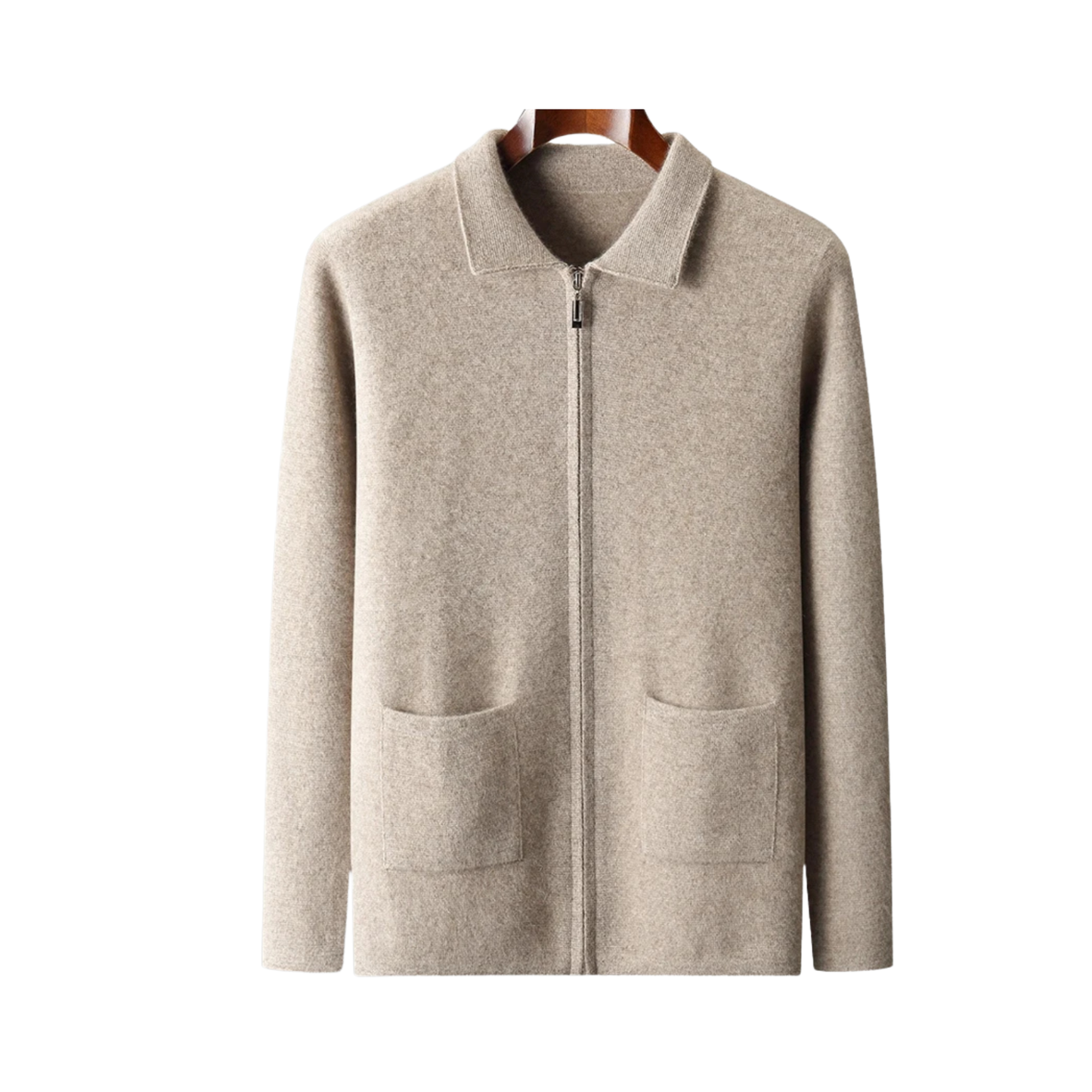 PREMIUM CASHMERE ZIPPER CARDIGAN