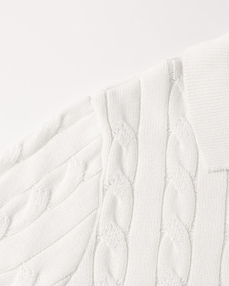 FLORENCE Cable Knit Polo