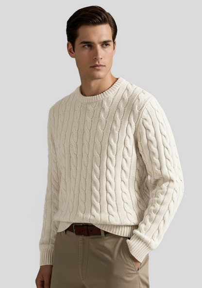 Pure Cashmere Cable-Knit Sweater