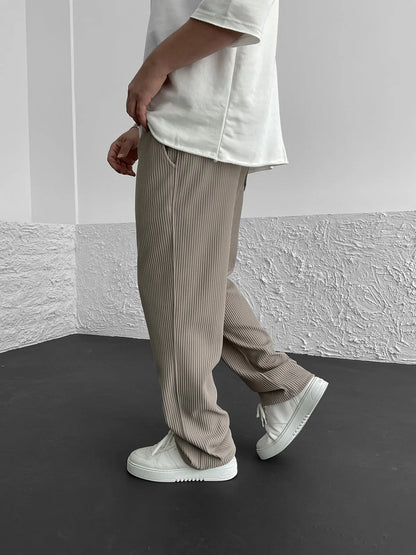 Ribbed Relaxed Fit Trousers