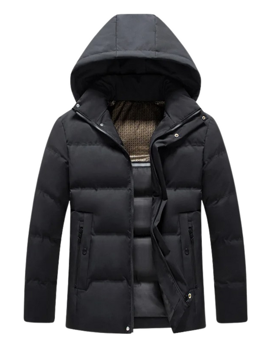 Elegant Hooded Fleece Jacket