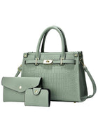 ALENOR™ - Large Capacity Crocodile-Embossed Crossbody Handbag Set